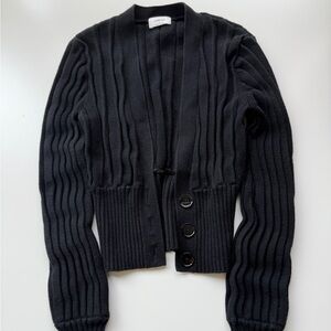 Aritzia Wilfred Black Ribbed Women's Sweater